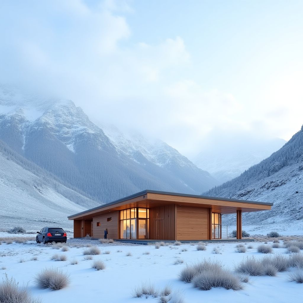 Estación de servicio YPF en la Patagonia